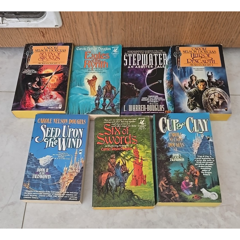 Lot of 7 VTG Carole Nelson Douglas Fantasy Mystery Contemporary Paperback Books